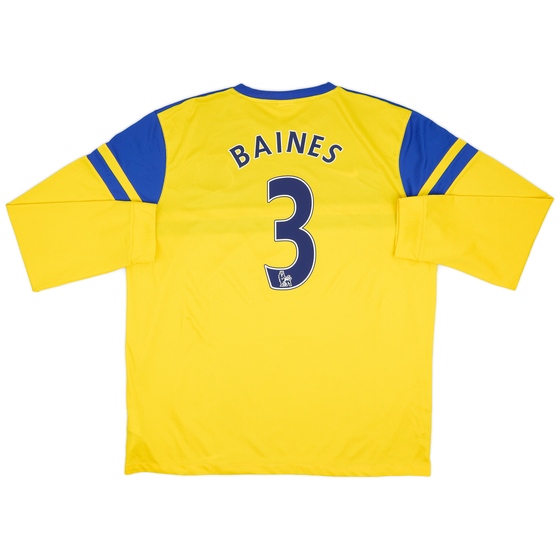 2013-14 Everton Away L/S Shirt Baines #3 - 8/10 - (XXL)