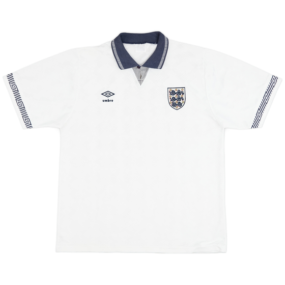 1990-92 England Home Shirt - 9/10 - (XL)