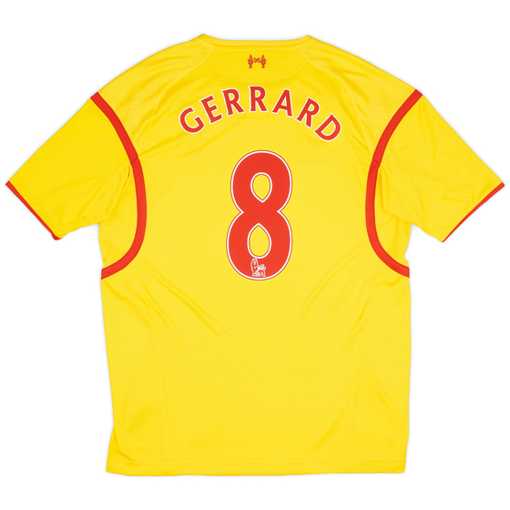 2014-15 Liverpool Away Shirt Gerrard #8 - 7/10 - (XL)