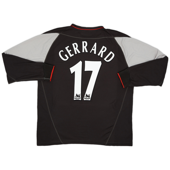 2002-04 Liverpool Away L/S Shirt Gerrard #17 - 9/10 - (L)