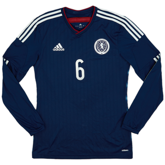2014-15 Scotland Player Issue Home L/S Shirt #6 - 9/10 - (M)