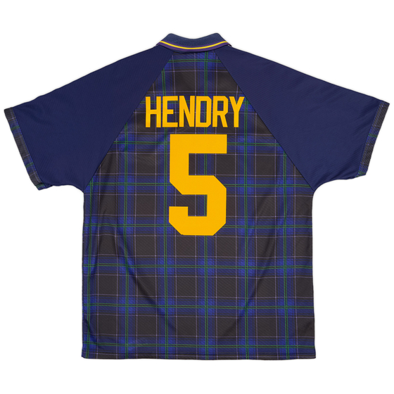 1994-96 Scotland Home Shirt Hendry #5 - 9/10 - (XL)