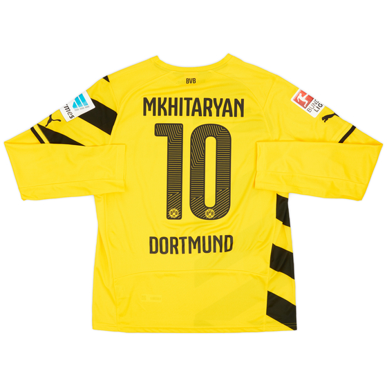 2014-15 Borussia Dortmund Home L/S Shirt Mkhitaryan #10 - 9/10 - (L)