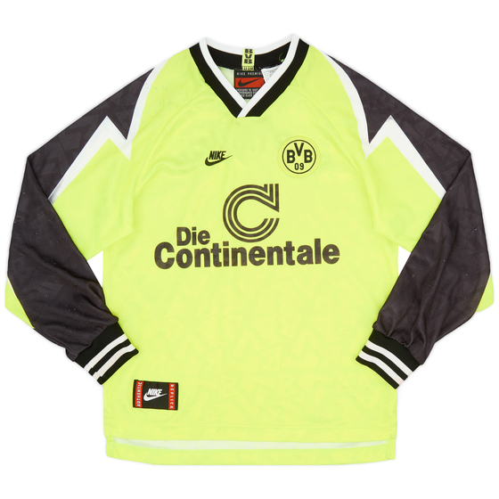 1995-96 Borussia Dortmund Home L/S Shirt - 5/10 - (L.Boys)