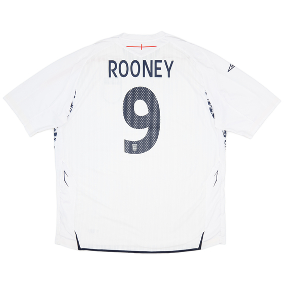 2007-09 England Home Shirt Rooney #9 - 9/10 - (XXL)