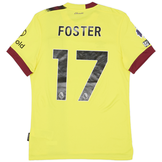 2023-24 Burnley Match Issue Away Shirt Foster #17