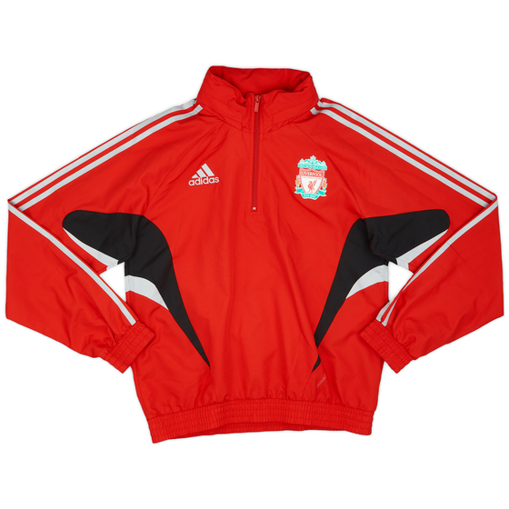 2008-09 Liverpool adidas 1/4 Zip Hooded Drill Top - 9/10 - (S)