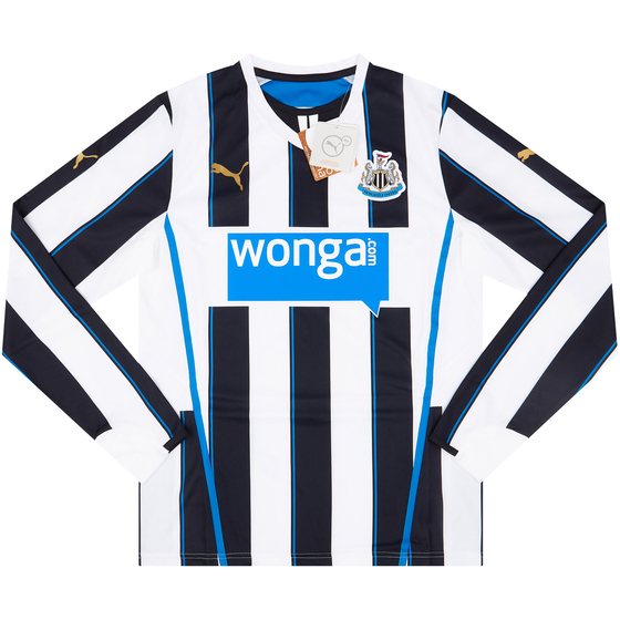 2013-14 Newcastle Player Issue Home L/S Shirt (M)