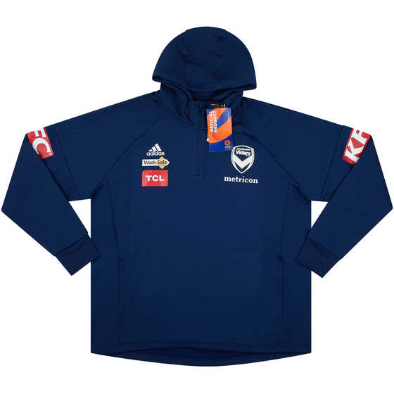 2019-20 Melbourne Victory adidas Hooded 1/2 Zip Training Top XXL