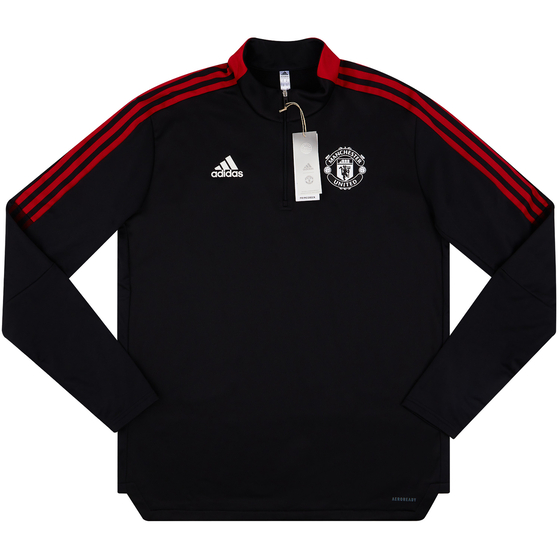 2021-22 Manchester United adidas 1/4 Zip Warm-Up Top (S)
