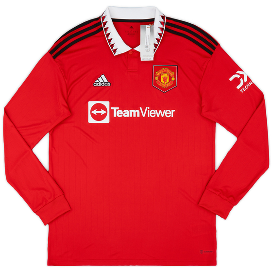 2022-23 Manchester United Home L/S Shirt - (3XL)
