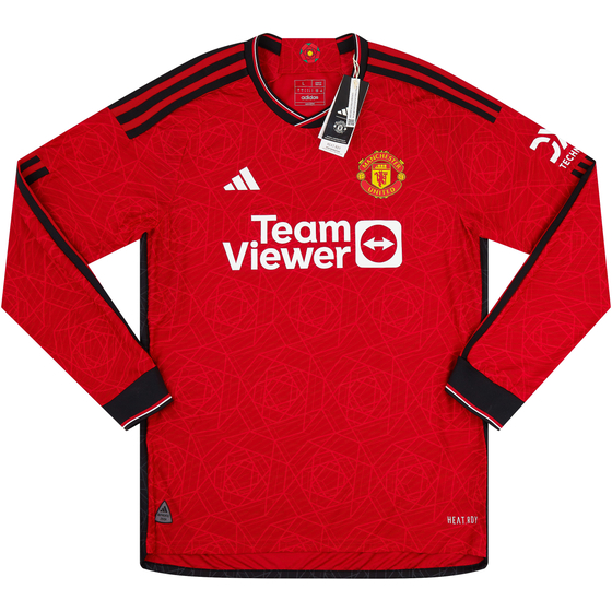 2023-24 Manchester United Authentic Home L/S Shirt