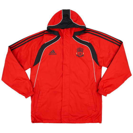2010-11 Liverpool adidas Hooded Bench Coat - 10/10 - (M)