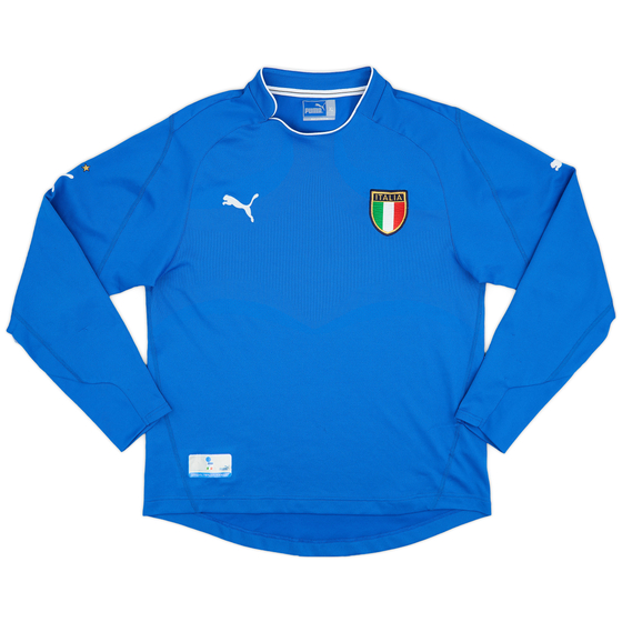 2003-04 Italy Home L/S Shirt - 9/10 - (XL)