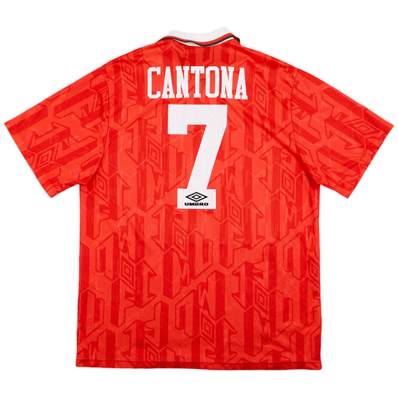 1992-94 Manchester United Home Shirt Cantona #7 - 8/10 - (XL)