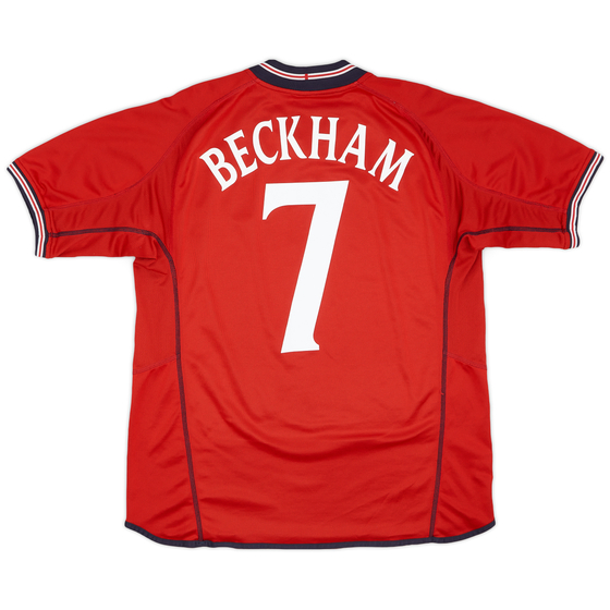 2002-04 England Away Shirt Beckham #7 - 6/10 - (L)