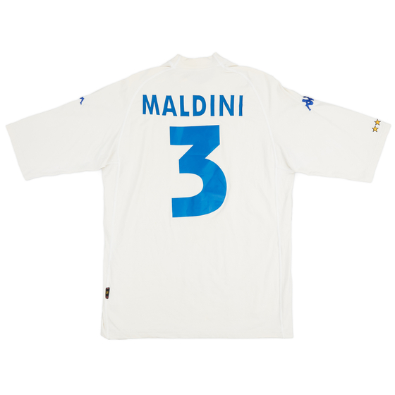 2000-01 Italy Away Shirt Maldini #3 - 6/10 - (XL)
