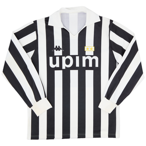 1989-90 Juventus Basic Home L/S Shirt #3 - 8/10 - (L)