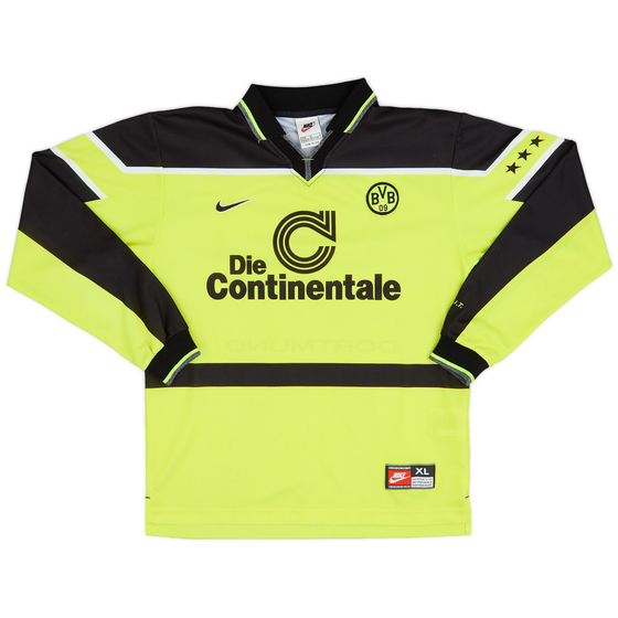 1997-98 Borussia Dortmund Home L/S Shirt - 8/10 - (XL.Boys)