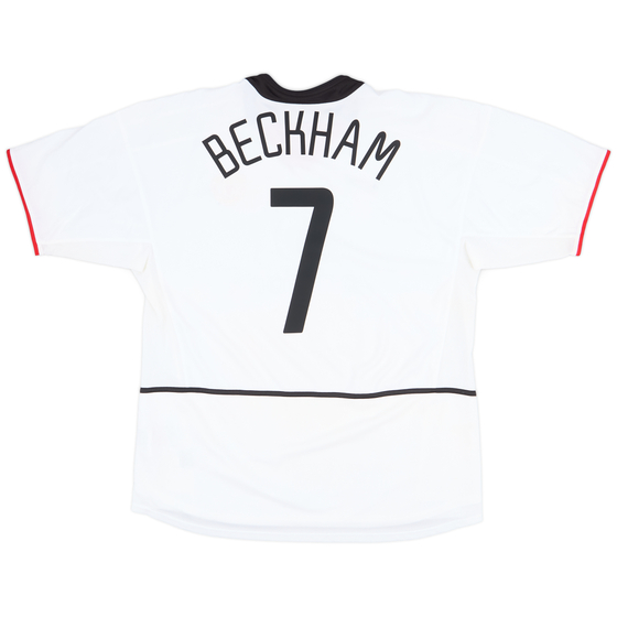 2002-03 Manchester United Away Shirt Beckham #7 - 9/10 - (XL)