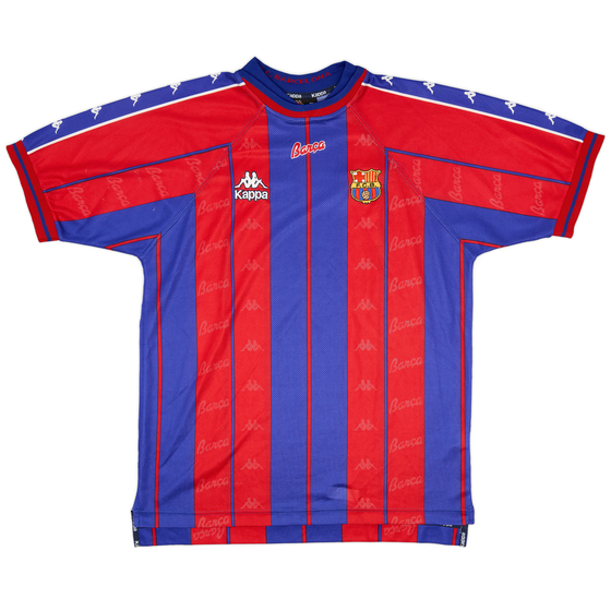 1997-98 Barcelona Home Shirt - 8/10 - (XL)