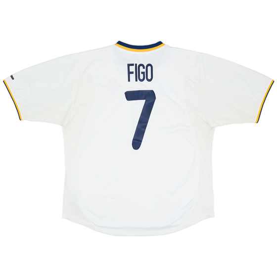 2000-02 Portugal Away Shirt Figo #7 - 7/10 - (L)