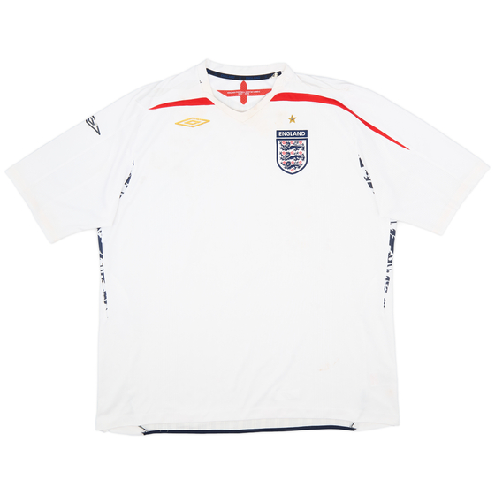 2007-09 England Home Shirt - 3/10 - (3XL)