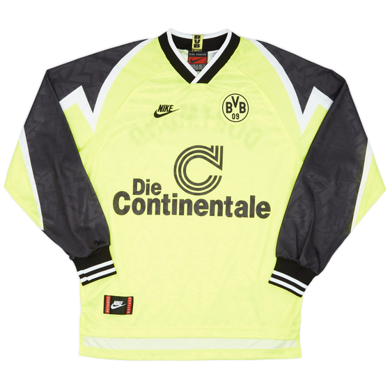 1995-96 Borussia Dortmund Home L/S Shirt - 9/10 - (M)