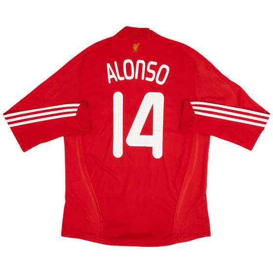 2008-10 Liverpool Home L/S Shirt Alonso #14 - 5/10 - (L)