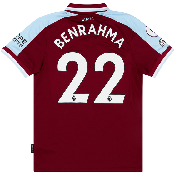 2021-22 West Ham Match Issue Home Shirt Benrahma #22