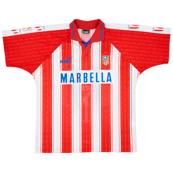 1995-96 Atletico Madrid Home Shirt - 8/10 - (XL)