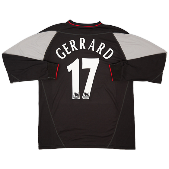 2002-04 Liverpool Away L/S Shirt Gerrard #17 - 8/10 - (L)