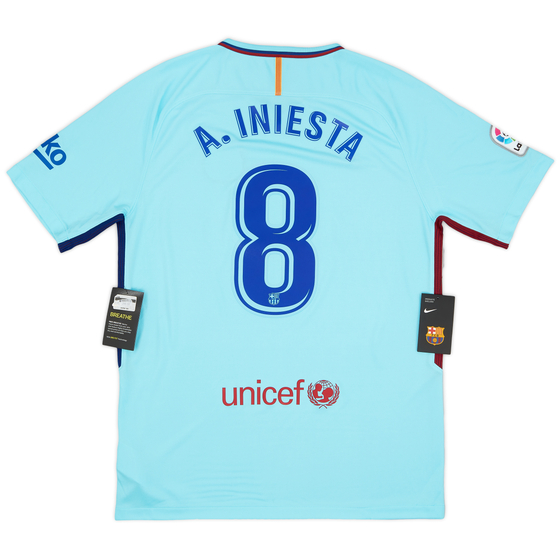 2017-18 Barcelona Away Shirt A.Iniesta #8
