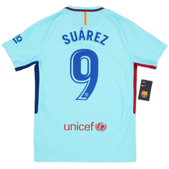 2017-18 Barcelona Authentic Away Shirt Suárez #9