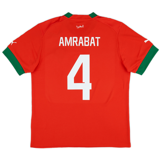 2022-23 Morocco Home Shirt Amrabat #4