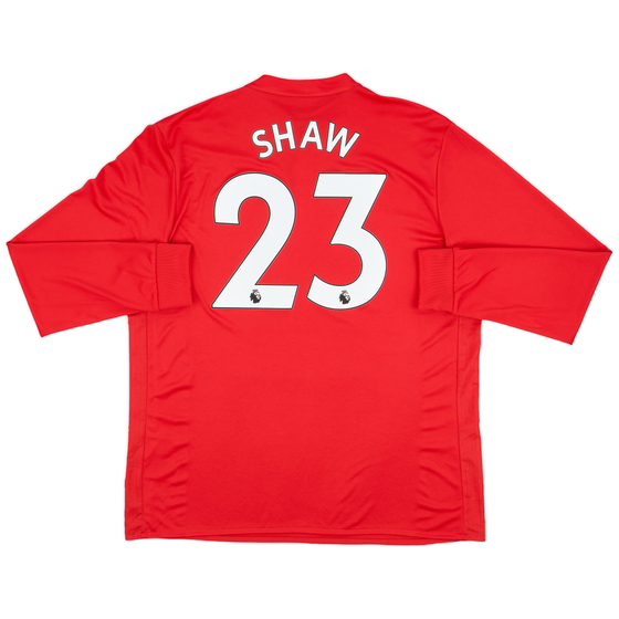 2017-18 Manchester United Home L/S Shirt Shaw #23 (XL)