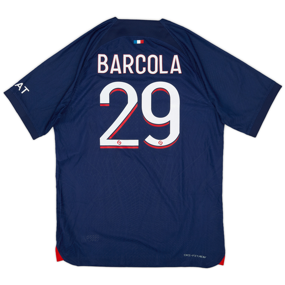 2023-24 Paris Saint-Germain Authentic Home Shirt Barcola #29 (M)