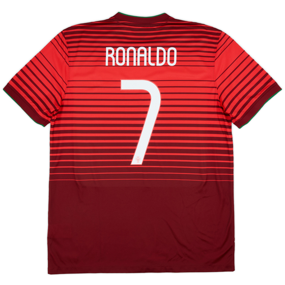 2014-15 Portugal Home Shirt Ronaldo #7 - 9/10 - (L)