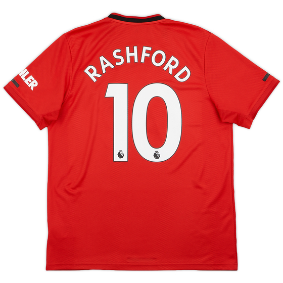 2019-20 Manchester United Home Shirt Rashford #10 - 8/10 - (L)