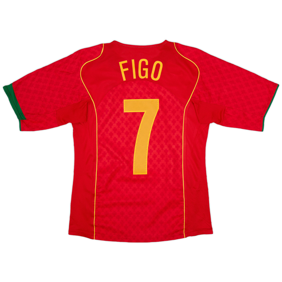 2004-06 Portugal Home Shirt Figo #7 - 8/10 - (S)
