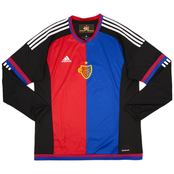 2015-16 FC Basel Home L/S Shirt - 8/10 - (XL)
