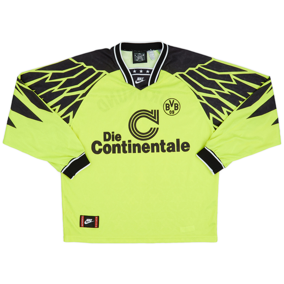 1994-95 Borussia Dortmund Signed Home L/S Shirt - 8/10 - (L)