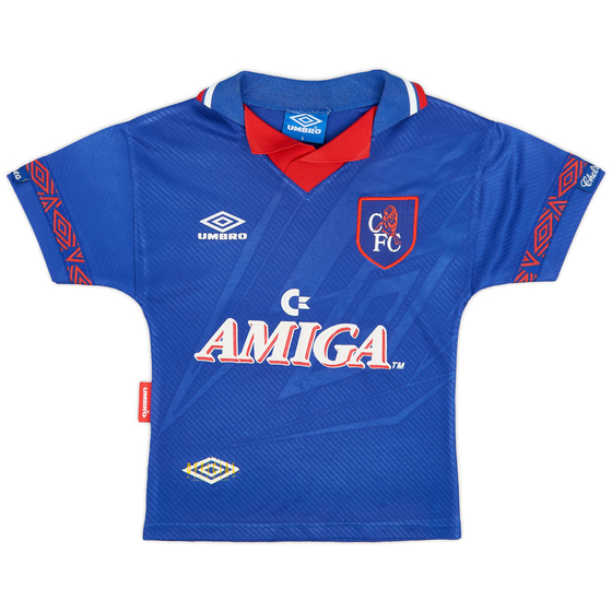 1993-94 Chelsea Home Shirt - 9/10 - (XS.Boys)