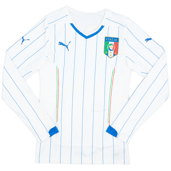 2014-15 Italy Player Issue Away L/S Shirt - 8/10 - (L)