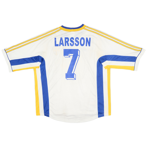 1998-00 Sweden Away Shirt Larsson #7 - 8/10 - (L)