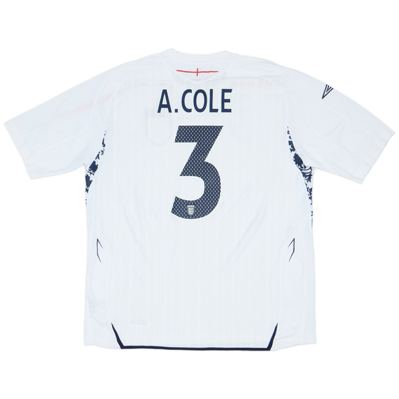 2007-09 England Home Shirt A.Cole #3 - 8/10 - (XXL)