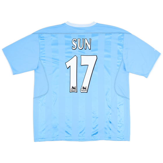 2003-04 Manchester City Home Shirt Sun #17 (XL)