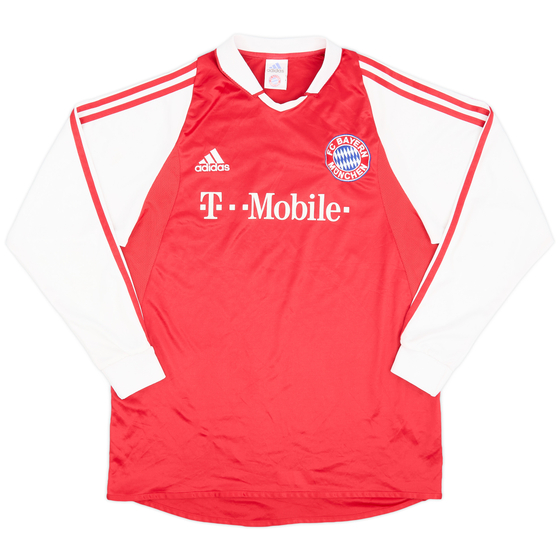 2003-04 Bayern Munich Home L/S Shirt - 7/10 - (XL.Boys)