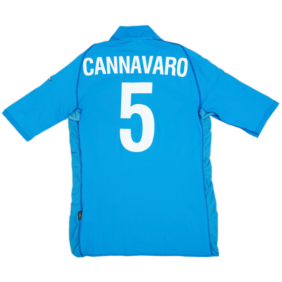 2002 Italy Home Shirt Cannavaro #5 - 6/10 - (XXL)