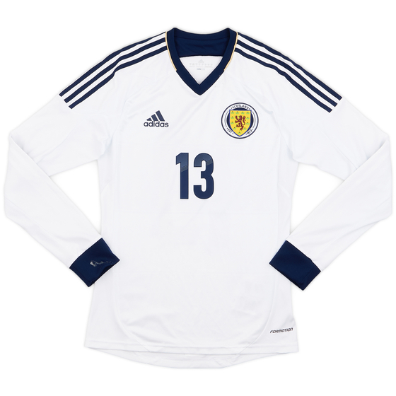 2012-14 Scotland Authentic Away L/S Shirt #13 - 7/10 - (S)